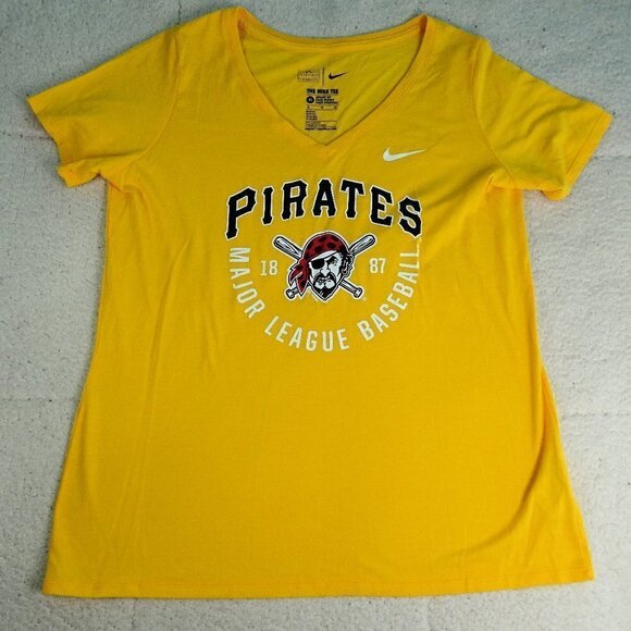 MLB Pittsburgh Pirates Yellow Athletic Nike Tee XL - Picture 1 of 4